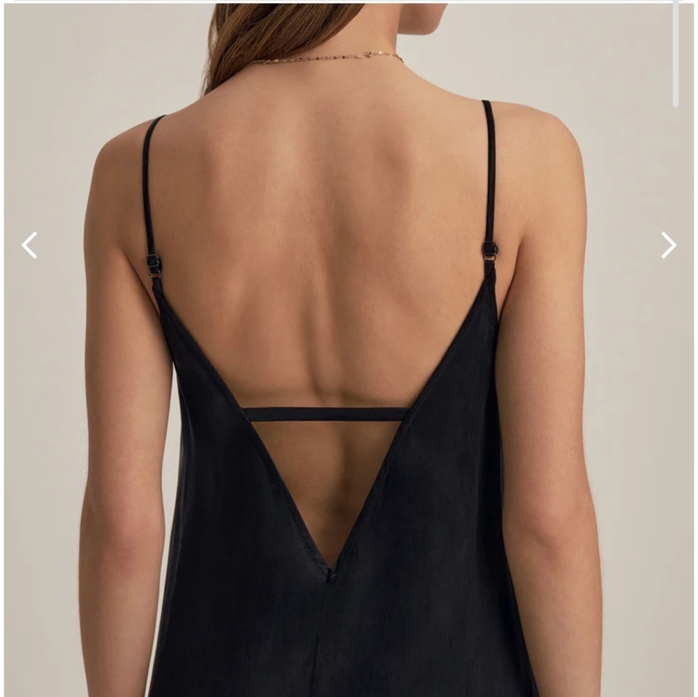 Favorite Daughter Classic Black Maxi Slip Dress Size Medium - Picture 3 of 14